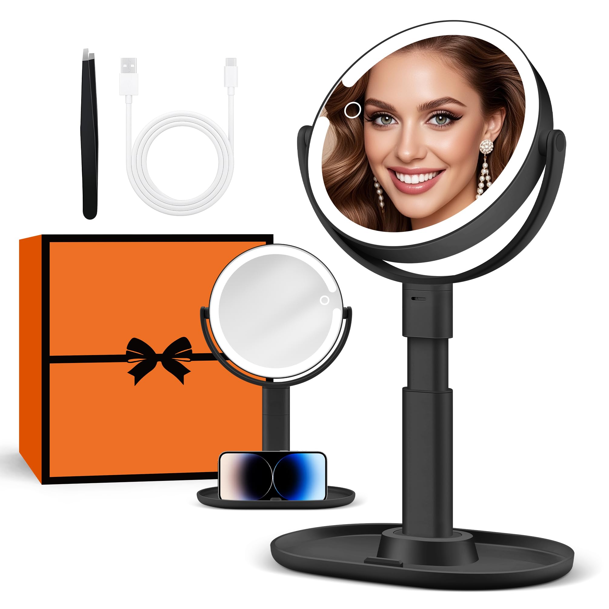 B Beauty Planet makeup mirror 30x magnification for precise brow shaping and lash work