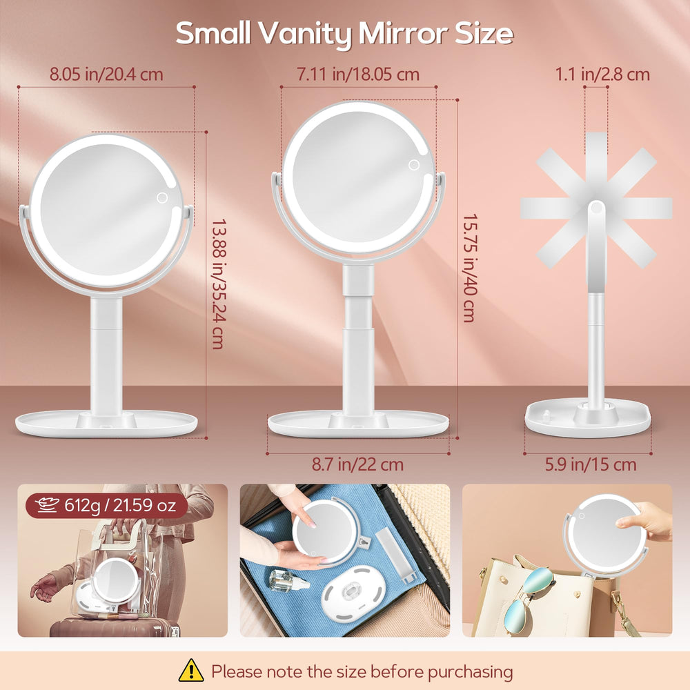 B Beauty Planet makeup mirror with lights 1x side for everyday makeup routines.