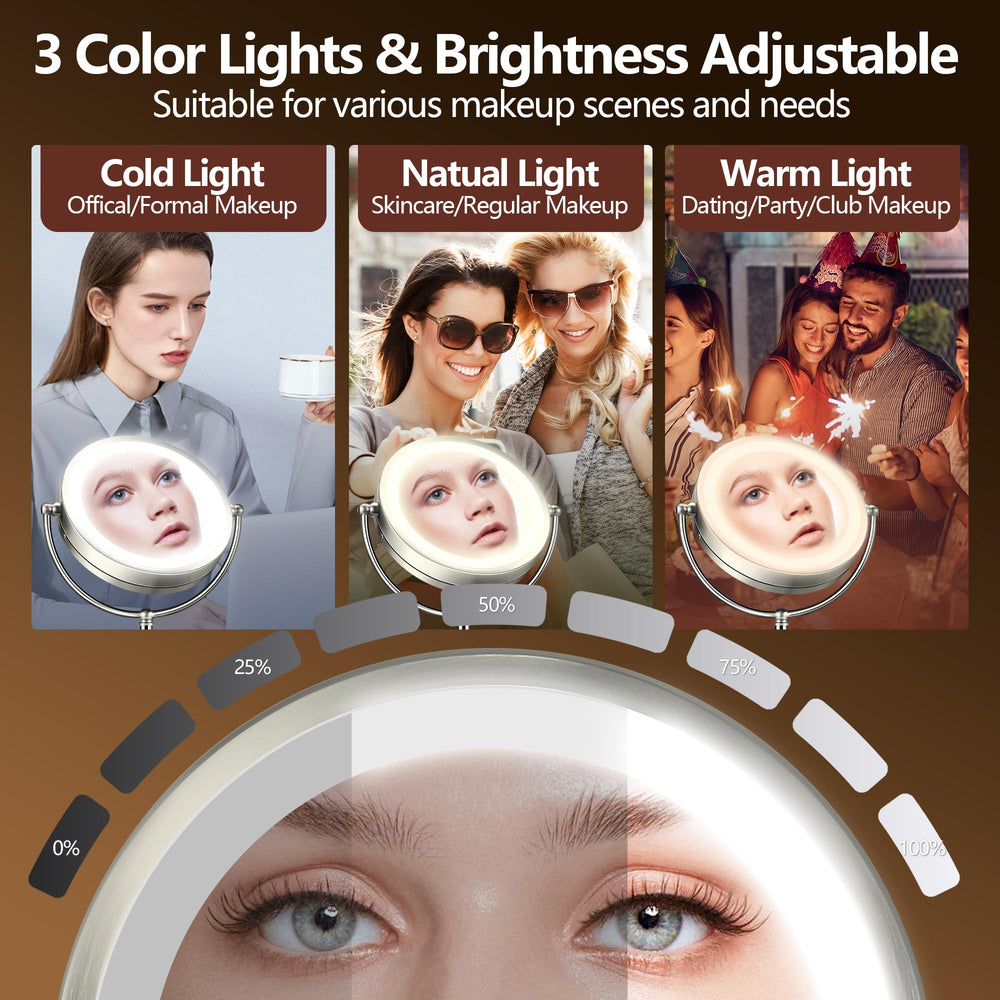 B Beauty Planet three-color modes adjustable brightness tailor lighting for any makeup scenario.