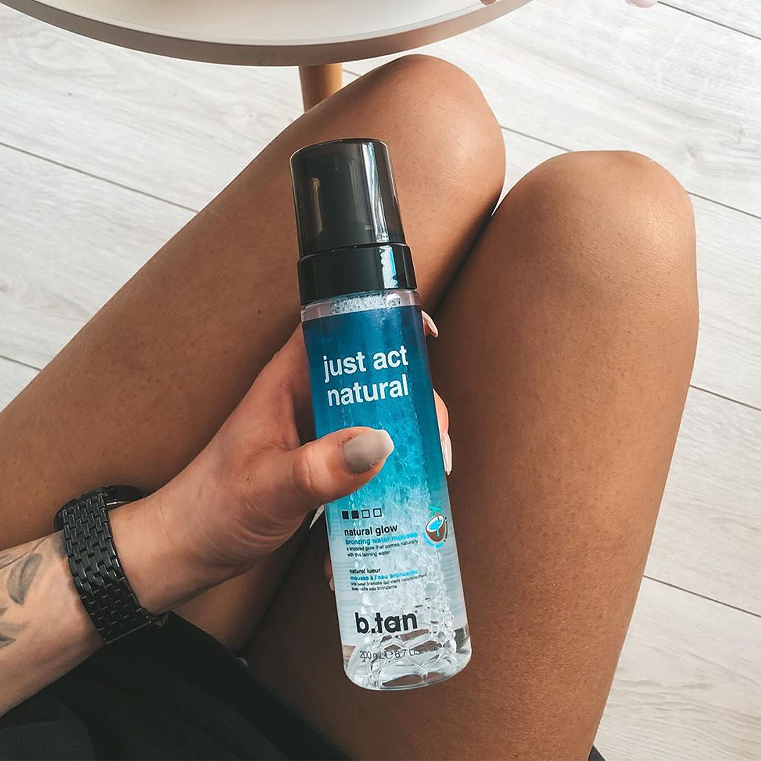 B.TAN 1 hour cure time for faster sunless tanning results
