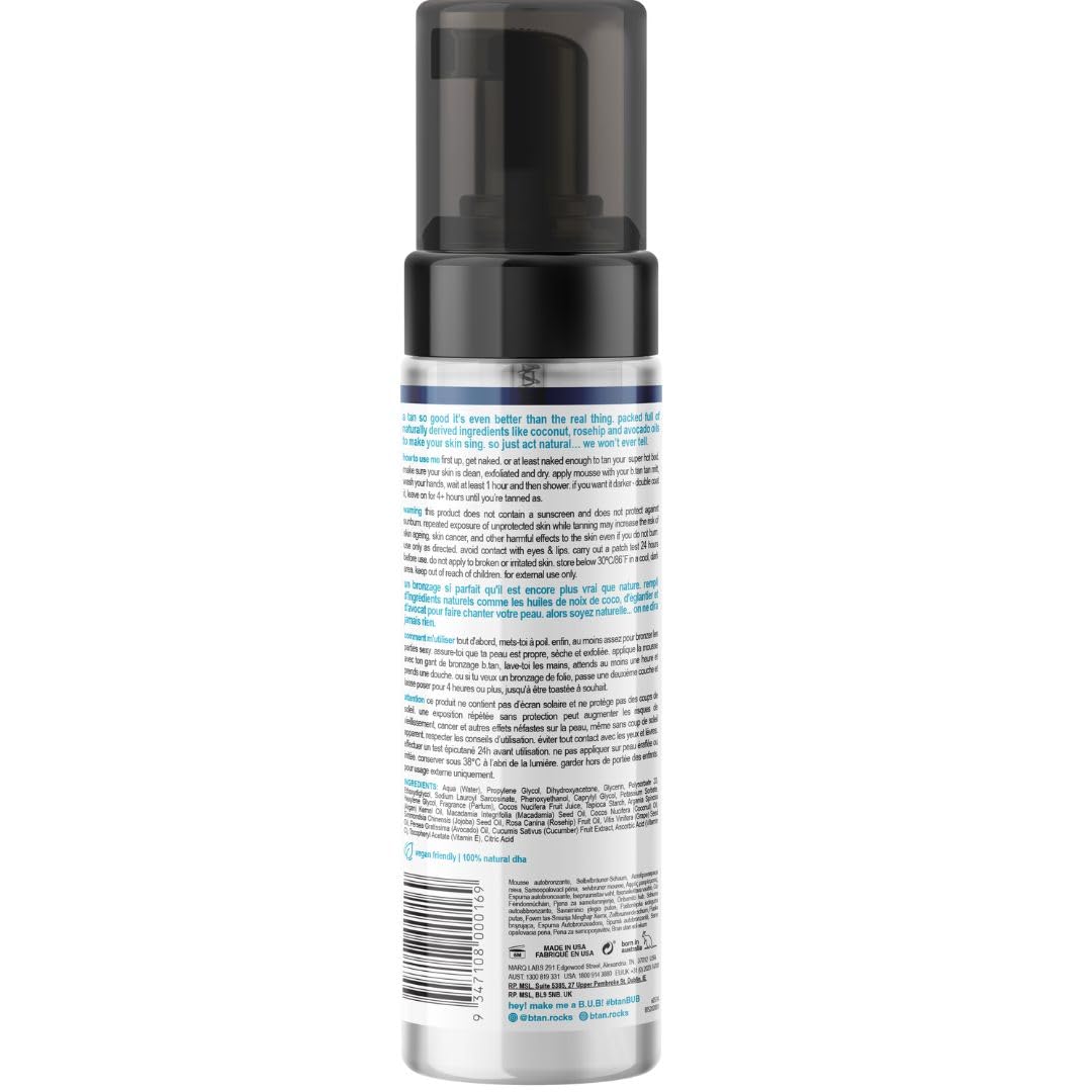 B.TAN application mitt paired with clear bronzing water foam for smooth results
