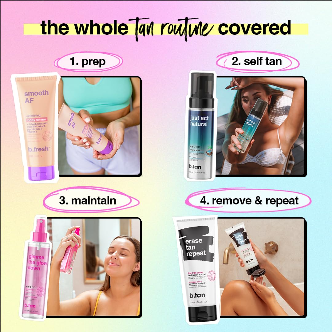 B.TAN with vitamin E supports skin moisture during tanning