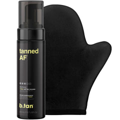 B.TAN Dark self-tanner mousse applied for a smooth bronze glow.