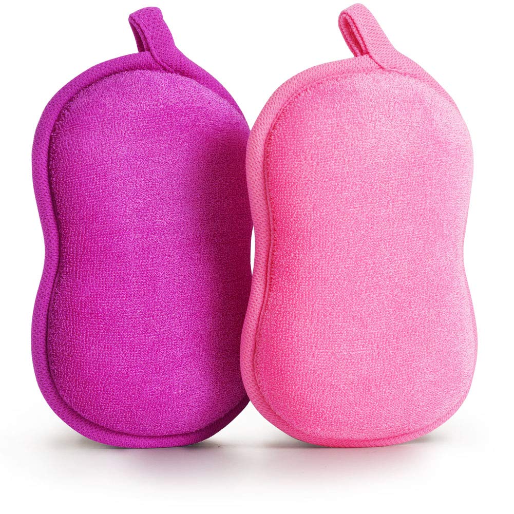 BabaMate baby bath sponge ultra-soft outlayer close-up showing gentle cleansing for delicate skin.