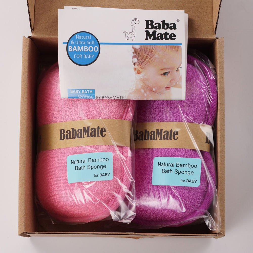 BabaMate-safety-materials pink-violet sponge image conveys soft durable fabric for gentle skin.