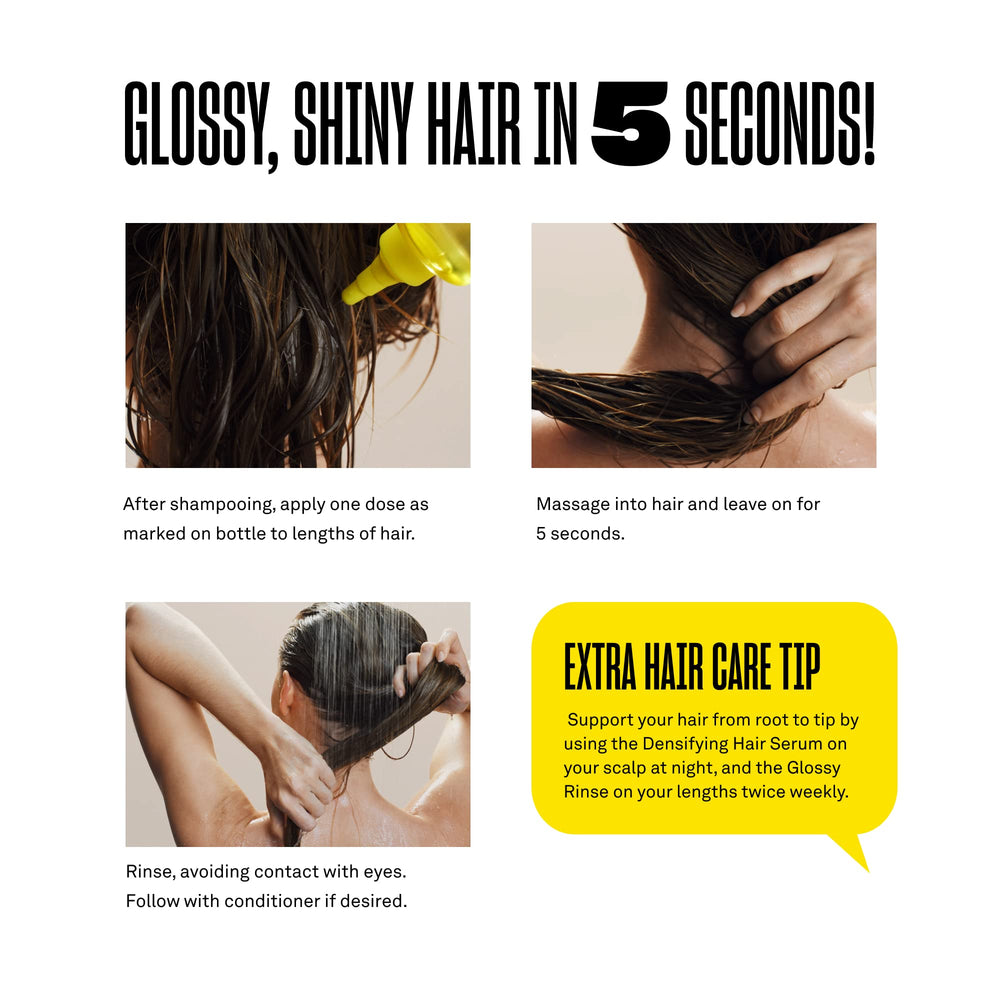 Babe Original Babe Locks Glossy Rinse dose applied to hair lengths for lightweight shine
