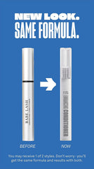 BABE ORIGINAL lash conditioner brush applicator demonstrates precise application for fuller-looking lashes.