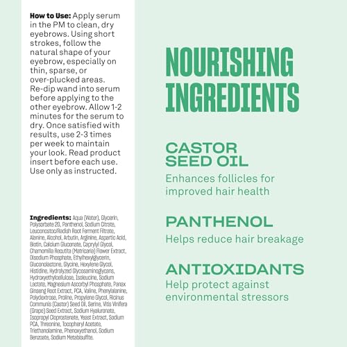 BABE ORIGINAL ingredients: castor oil and biotin for brow nourishment.