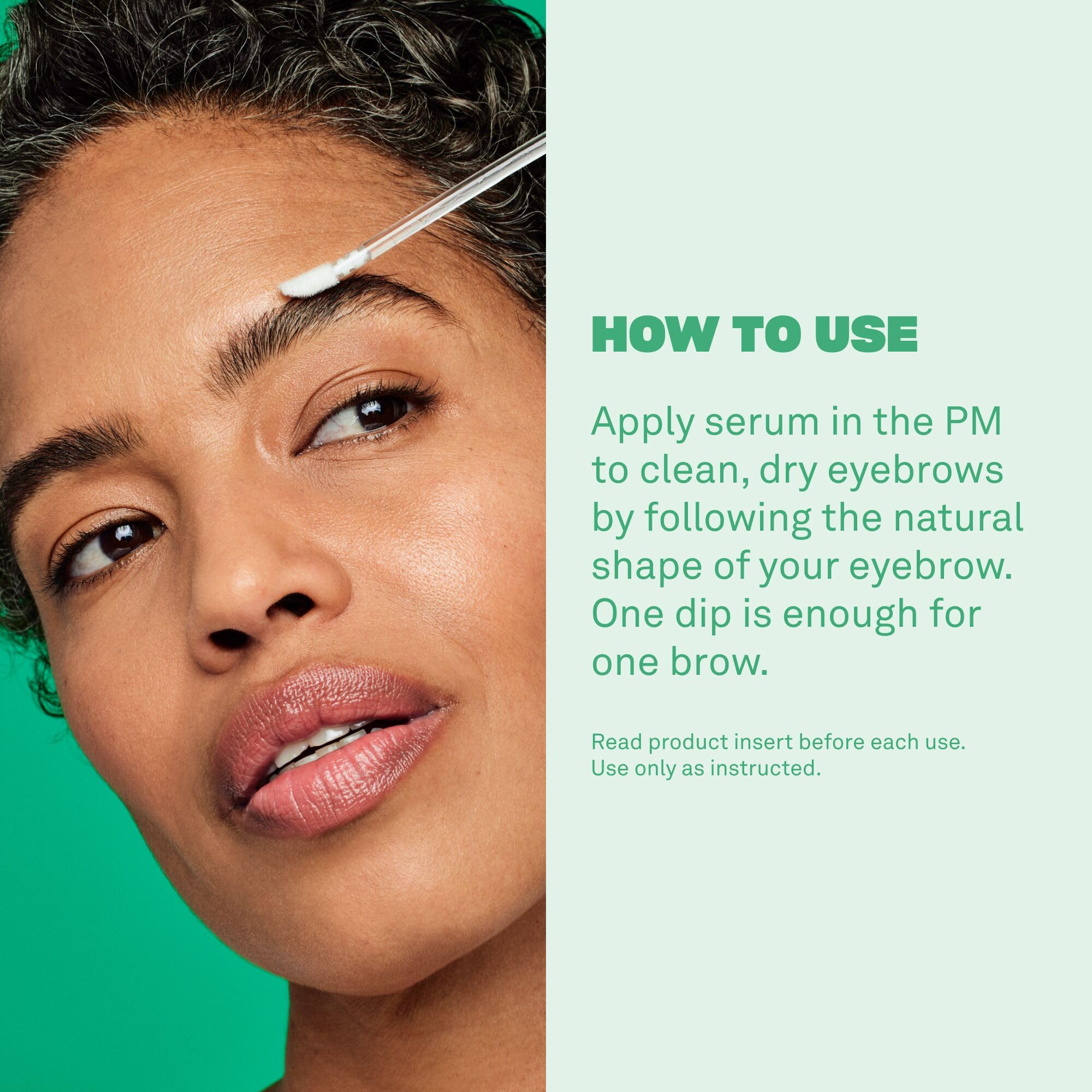 BABE ORIGINAL brow serum wand applicator ready for precise daily use.