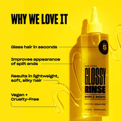 Babe Original Glossy Rinse dispensing dose demonstrates quick in-shower treatment