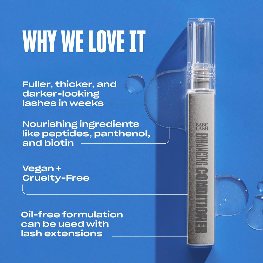 Babe Original packaging highlights vegan, cruelty-free lash conditioning starter.