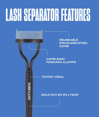 BABE ORIGINAL Pro Eyelash Separator cleaning-ready stainless surface close-up