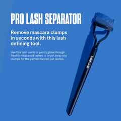 BABE ORIGINAL Pro Eyelash Separator fine-toothed comb closeup for precise mascara separation