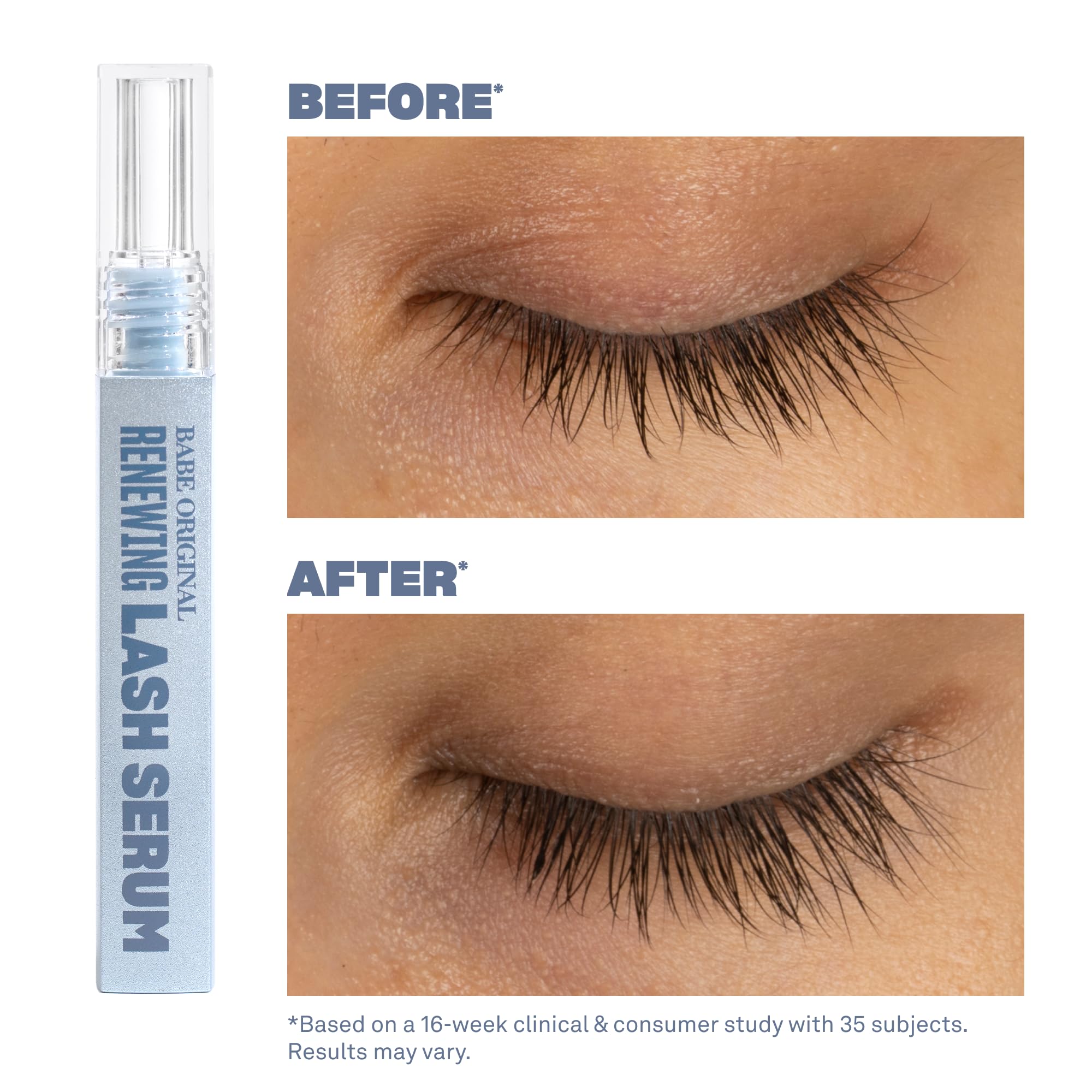 BABE ORIGINAL Renewing Lash Serum applicator brush for precise gentle application