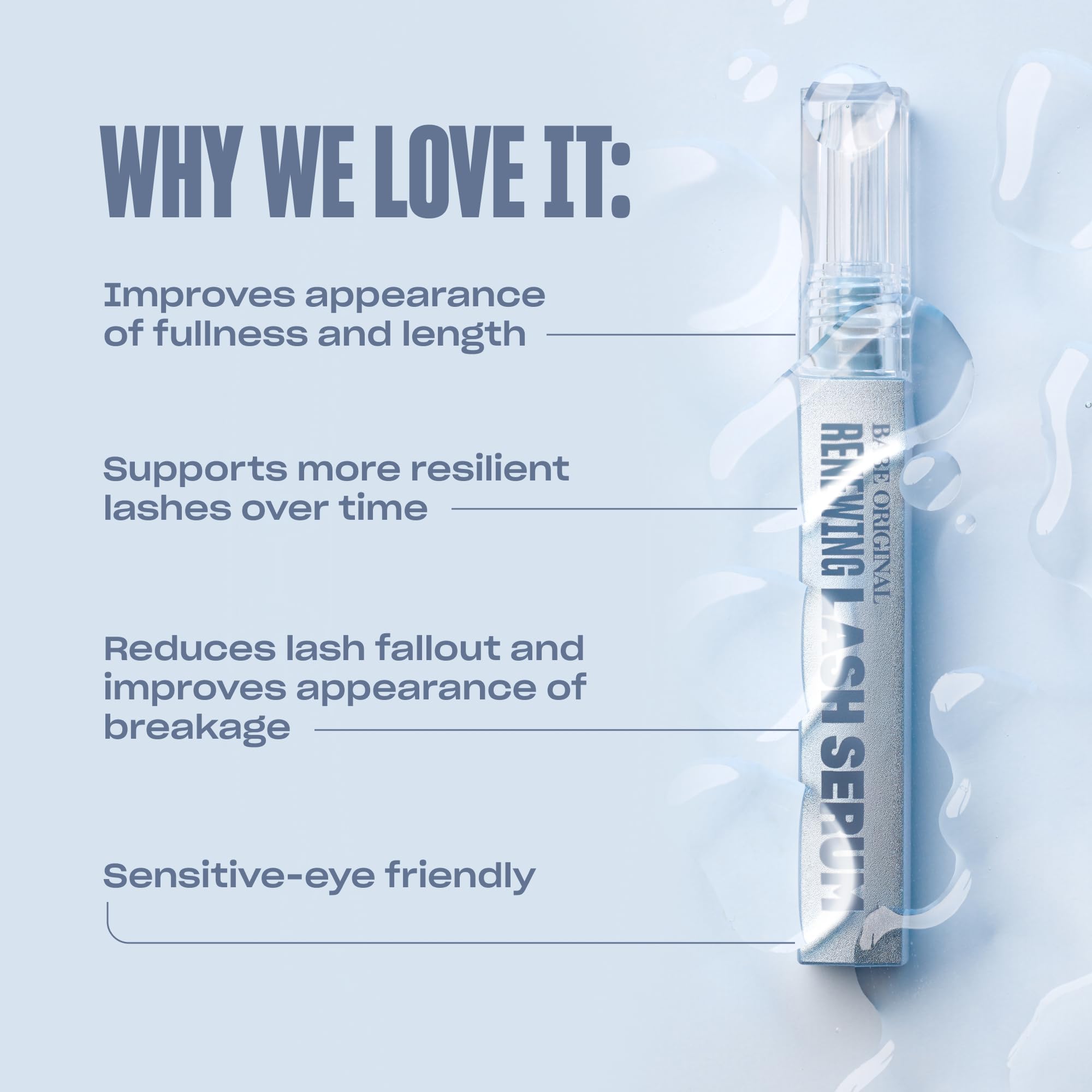 BABE ORIGINAL Renewing Lash Serum floral extracts for sensitive-eye care