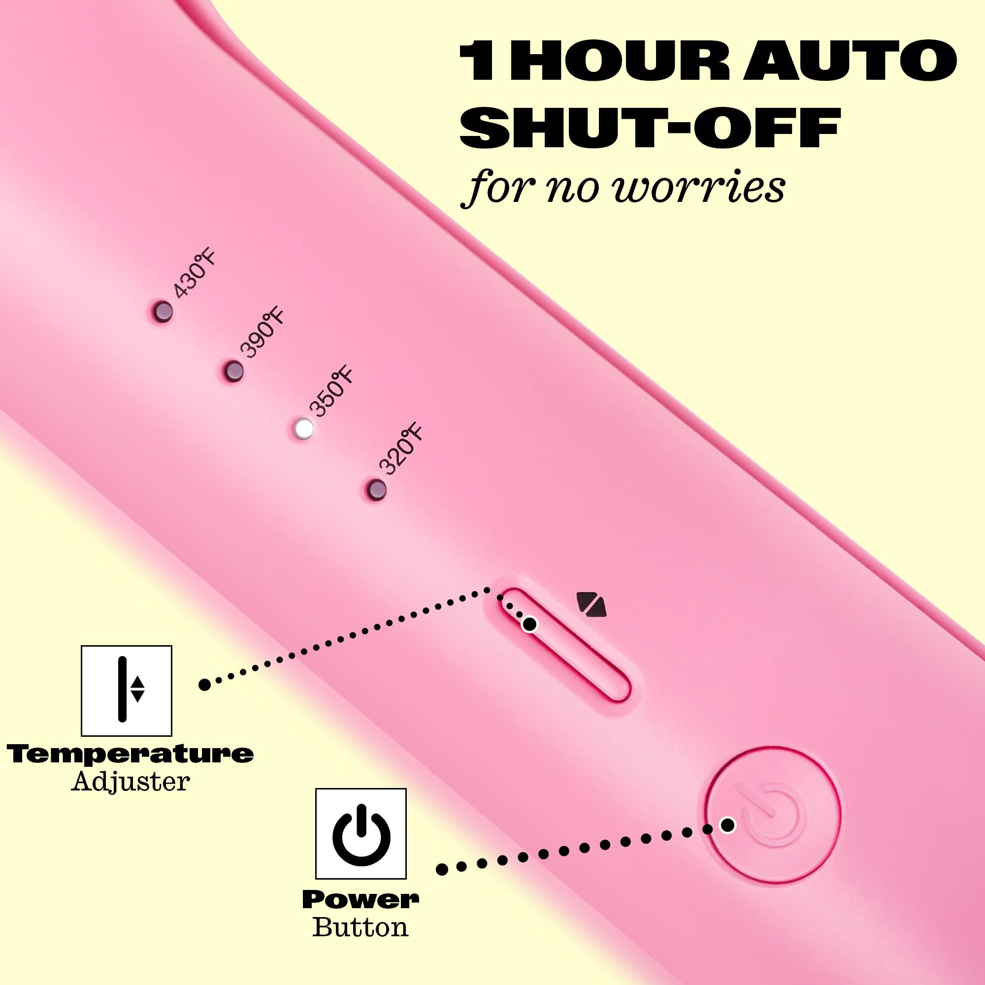 Babe Waves X auto shut-off indicator adds safety and peace of mind.