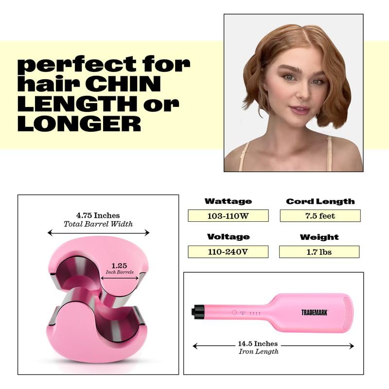 Babe Waves X four temperature settings offer versatile heat for all hair types.