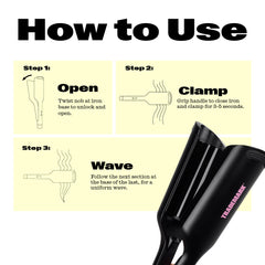 Babe Waves X temperature settings show adjustable heat for all hair types