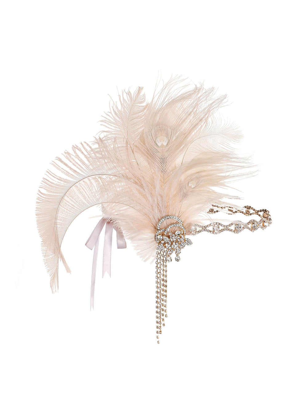 BABEYOND flapper headpiece worn at an evening party for vintage glamour