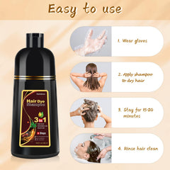 Bablabear gray hair coverage result reveals natural-looking color.