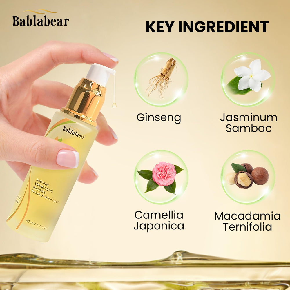 Bablabear Hair Oil adds gloss and smoothness to hair.