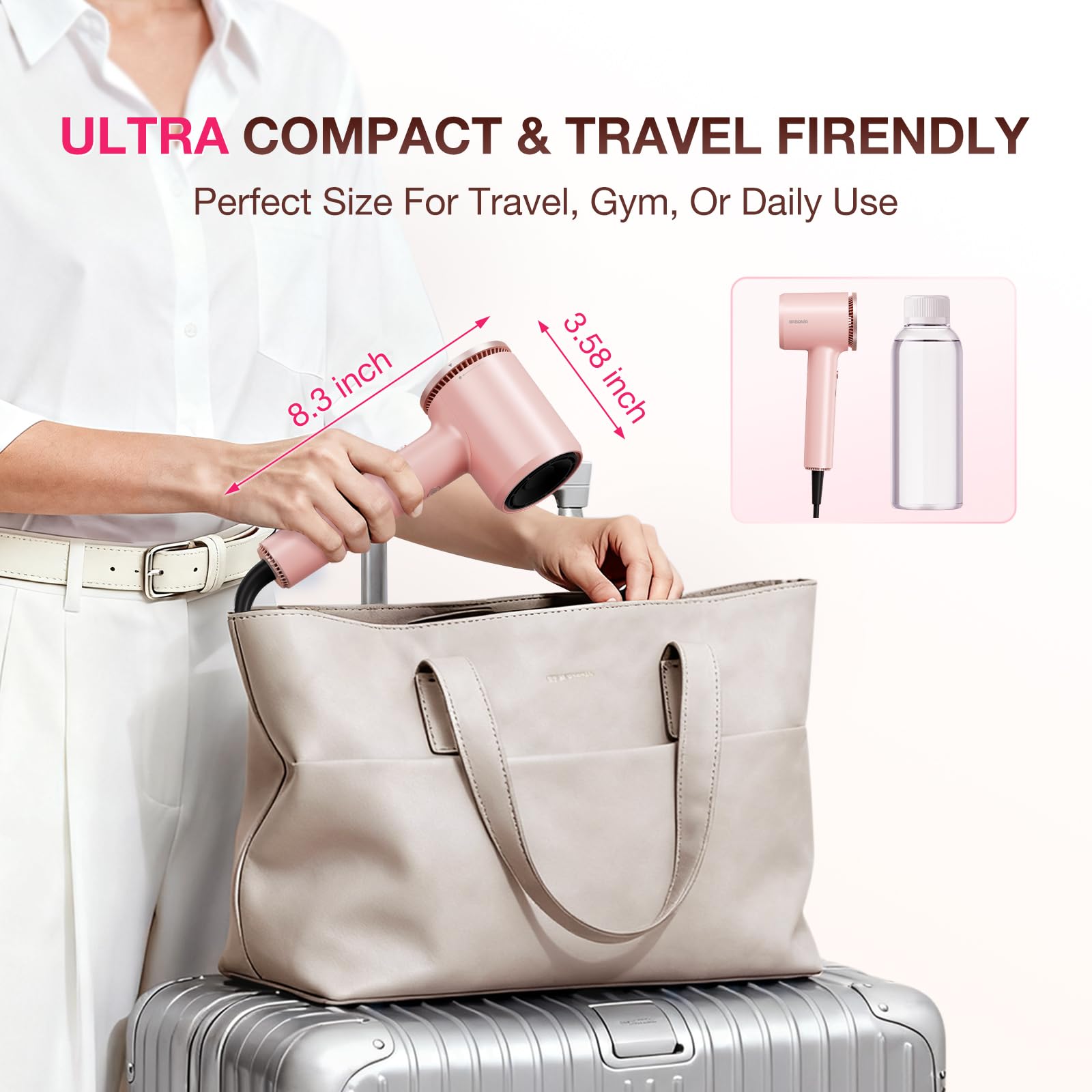 BABONIR plasma ionic technology reduces frizz and adds shine