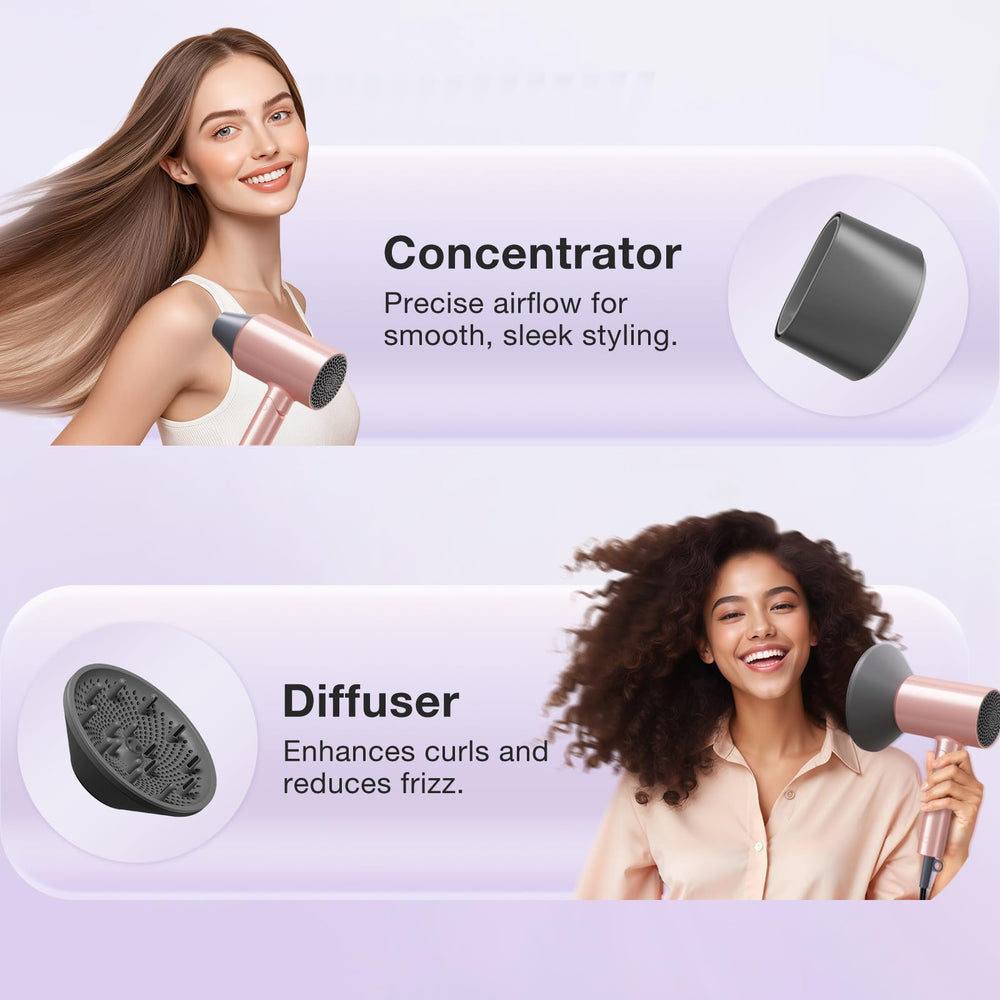 BABONIR ionic technology blue-light activation reduces static and frizz