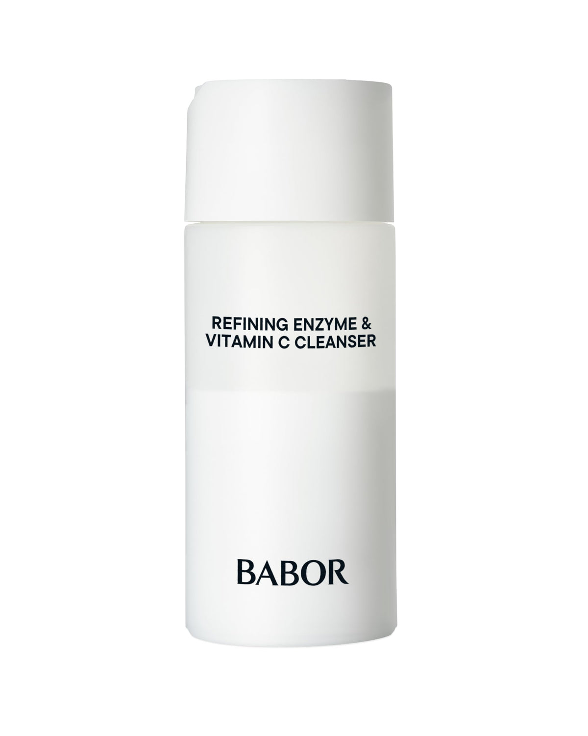 BABOR Enzyme & Vitamin C Powder Cleanser packaging shown for on-the-go brightening