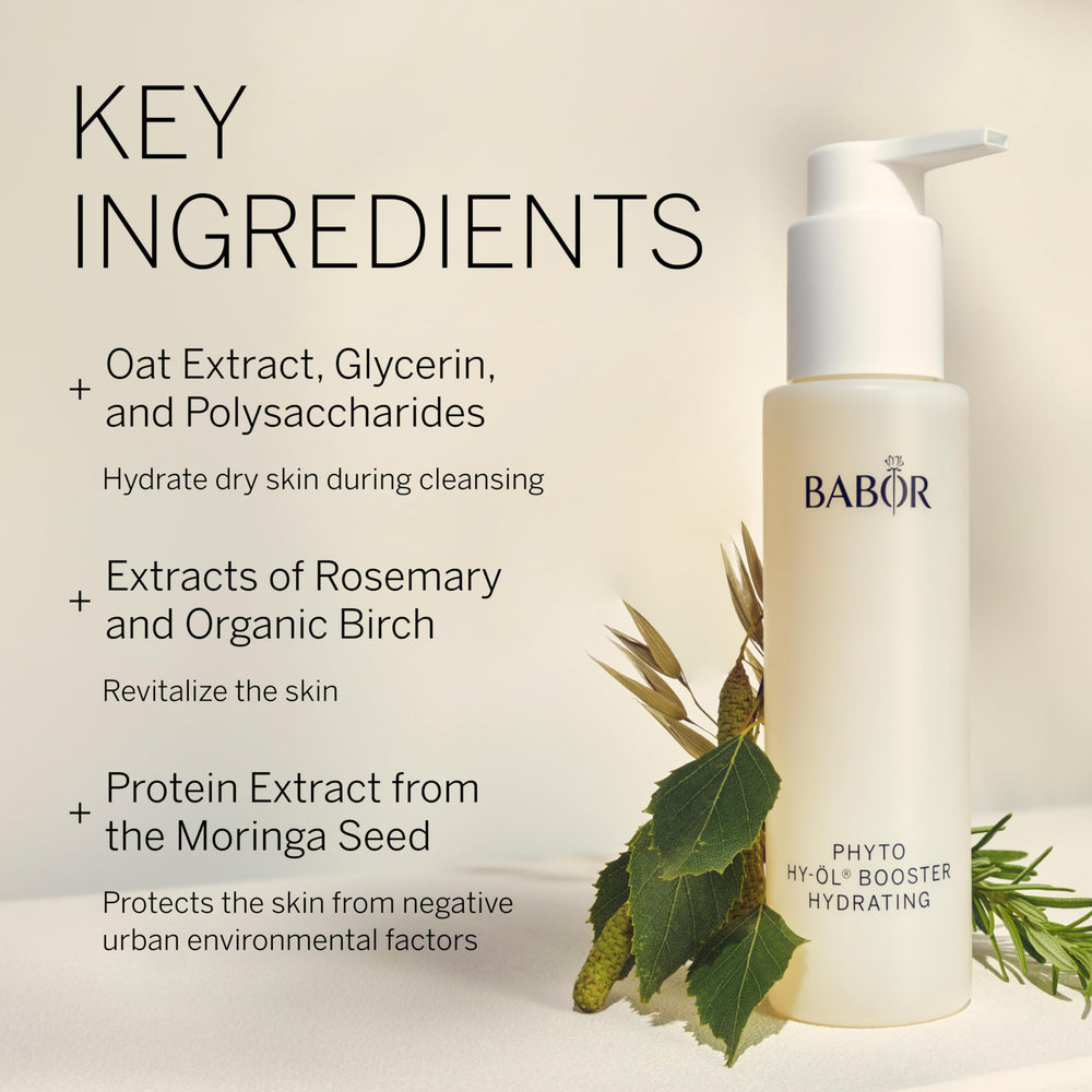 BABOR Phyto HY-ÖL Booster Hydrating rosemary and birch extracts close-up revitalizing skin