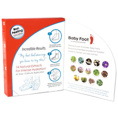 Aplicación cremosa de Baby Foot hidrata y suaviza los pies