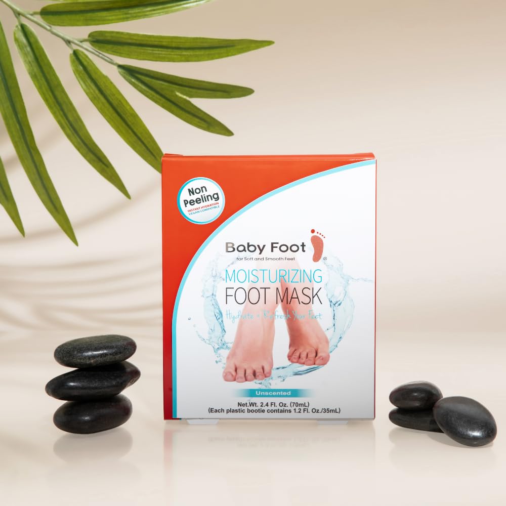 Pies suaves tras tratamiento no exfoliante con Baby Foot