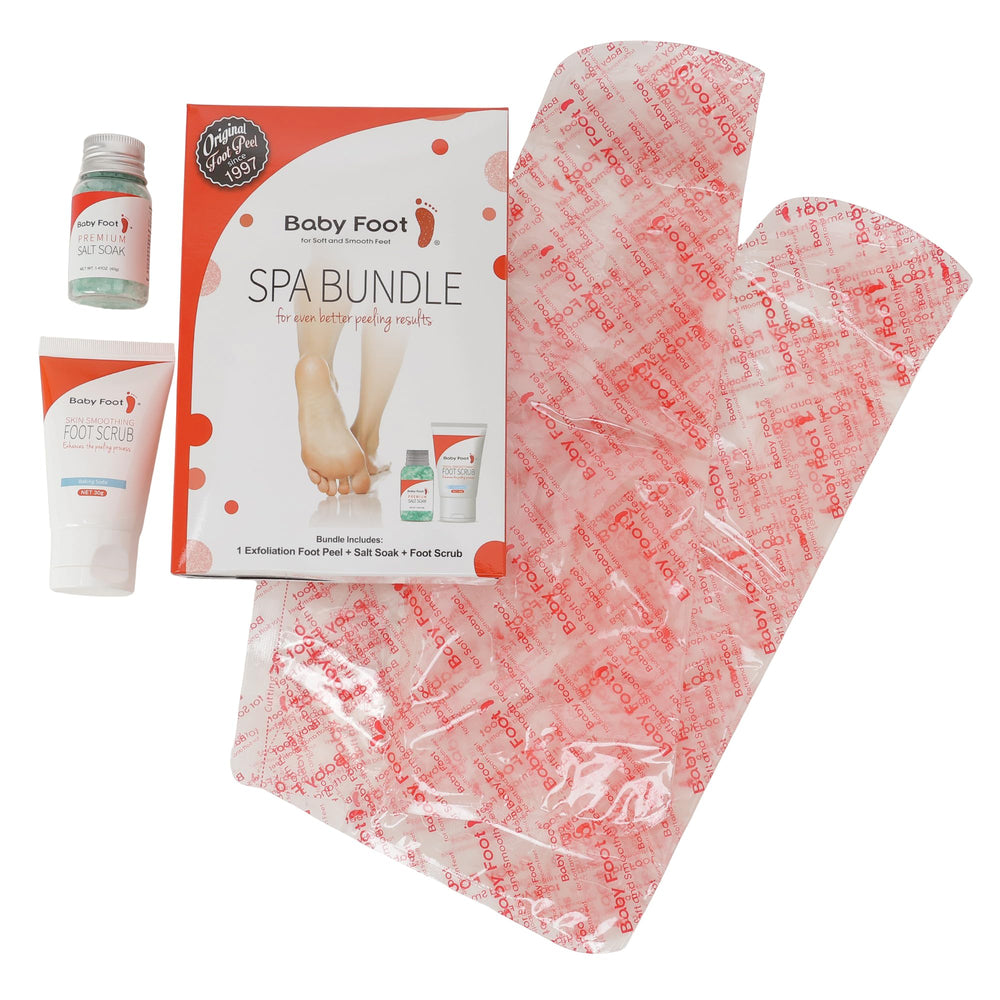 Baby Foot Spa Bundle at-home setup demonstrates simple foot care routine.