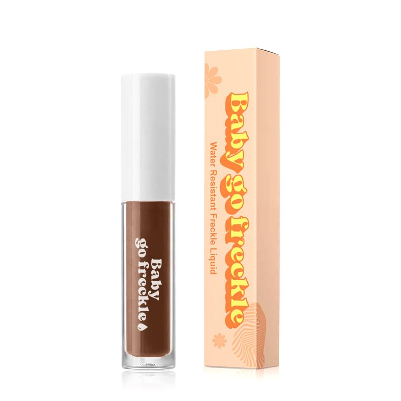 Baby Go freckle liquid pen application shows precise dotting for natural freckles.