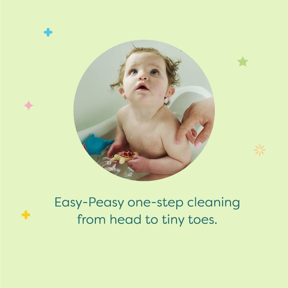 BabyGanics chamomile-verbena bath product in bath scene for calm bath time