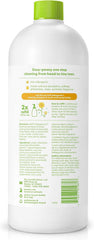 BabyGanics refill bottle showing thick foam for easy, quick bath time