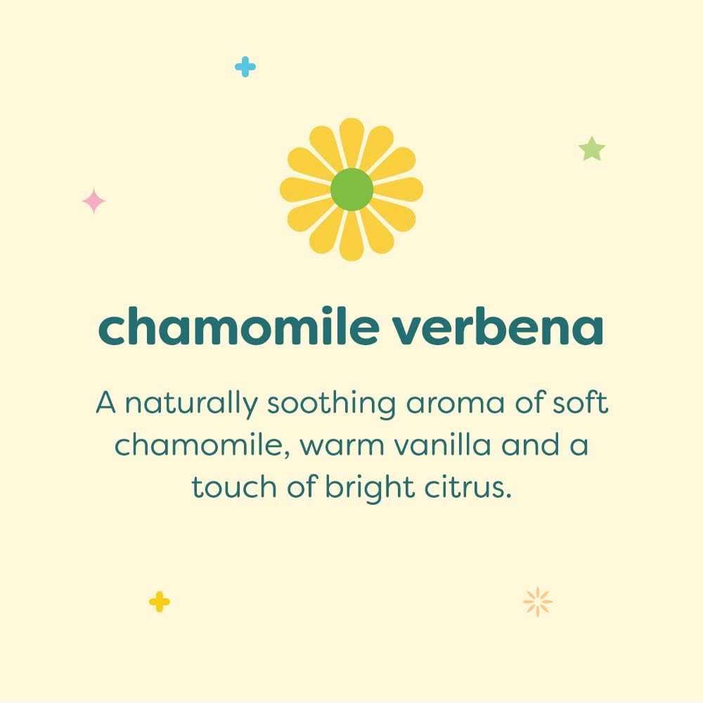 BabyGanics chamomile-verbena foaming wash lathers gently for baby's hair