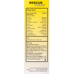Bach RESCUE Cream face care shows gentle, fragrance-free application.