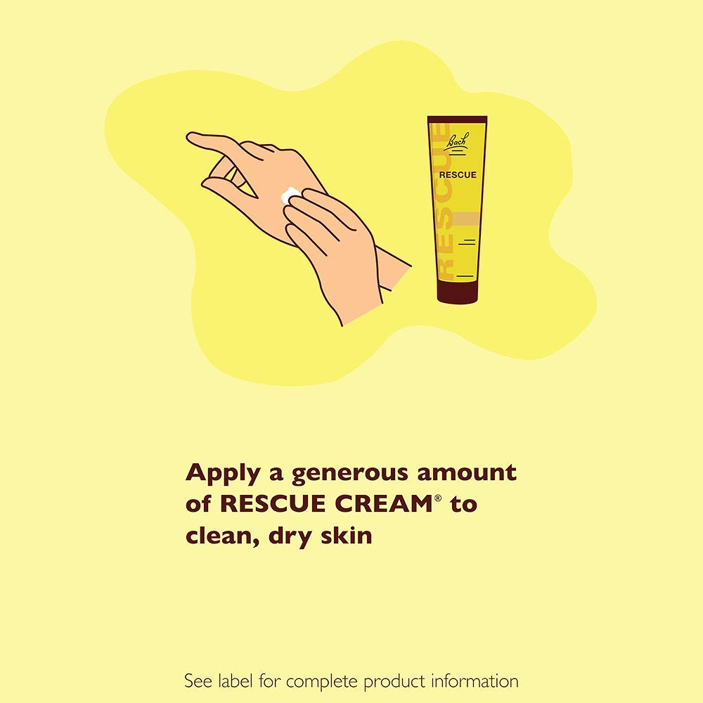 Bach RESCUE Cream fragrance-free formula suitable for sensitive routines.