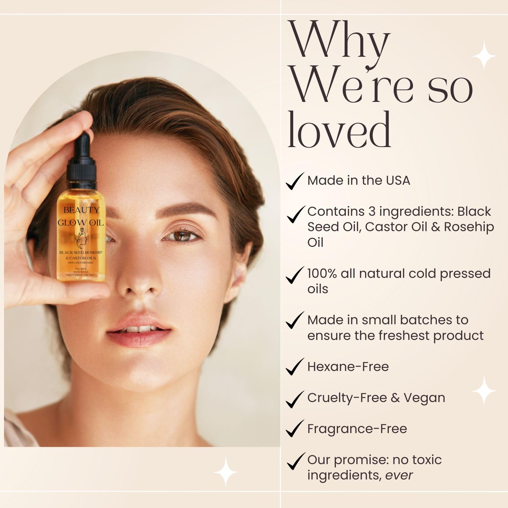 Bad Dog Beauty Glow Oil pour—daily skincare ritual for glow.