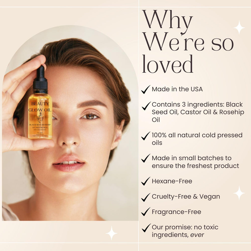 Bad Dog Beauty Glow Oil pour—daily skincare ritual for glow.