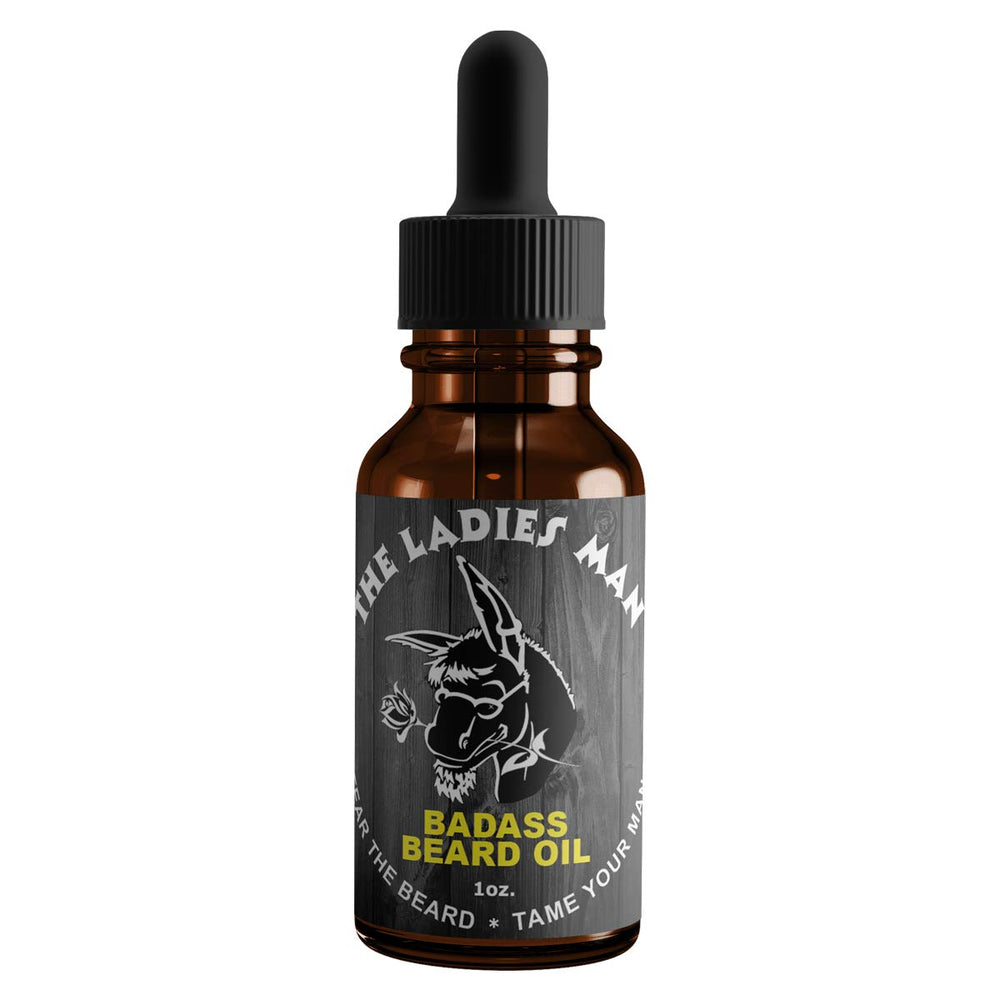 Badass Beard Care Ladies Man oil bottle pour for smoother beard and citrus scent