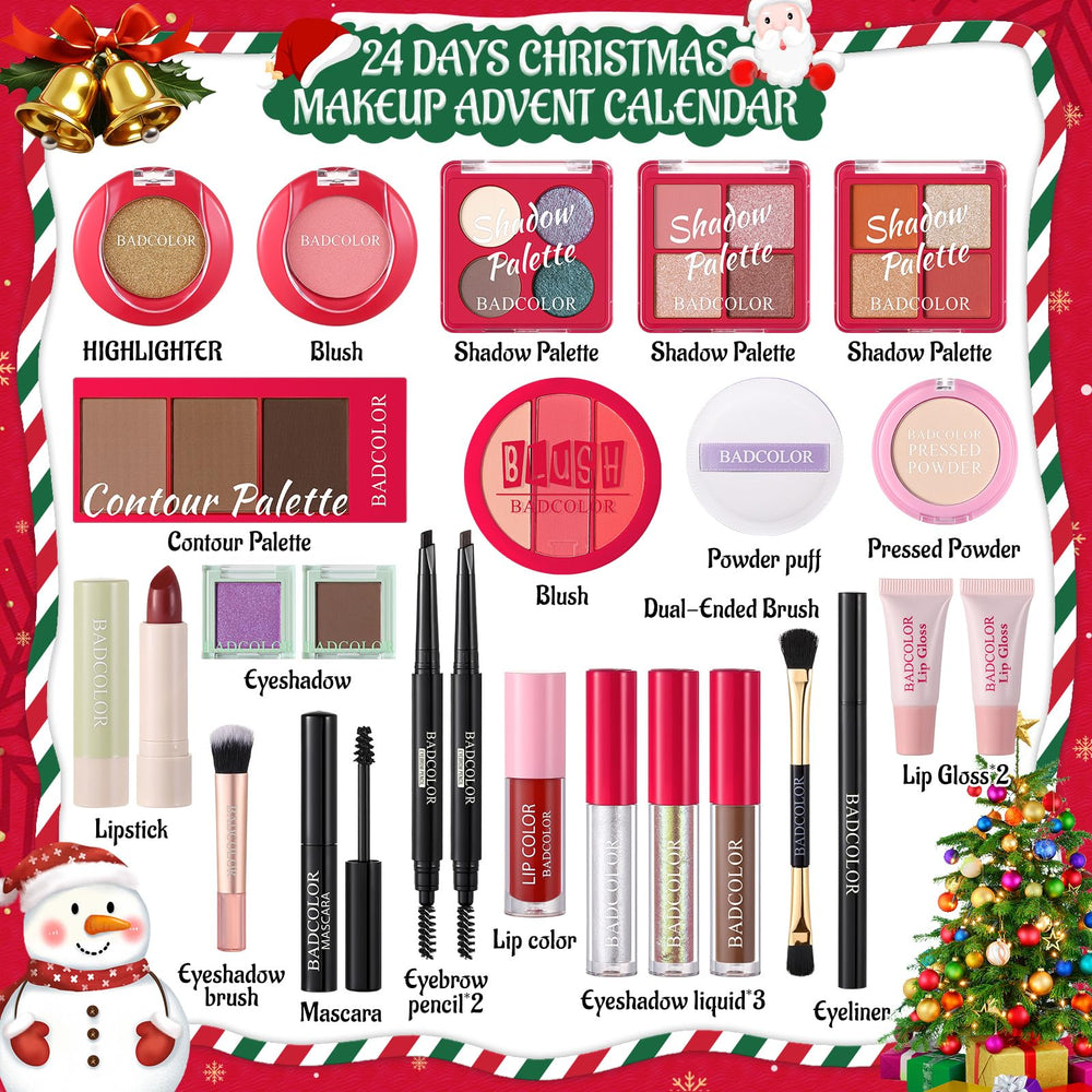 Badcolor advent calendar 24 boxes highlights daily surprises for holiday beauty ritual