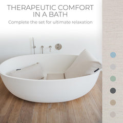 BADESOFA bath pillow close-up shows water-resistant fabric texture for durability