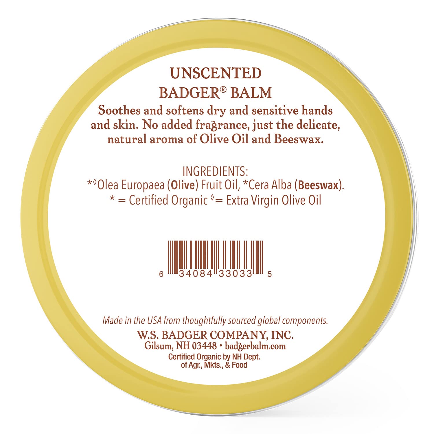 Badger Balm hand cream application on dry skin demonstrates easy smoothing.