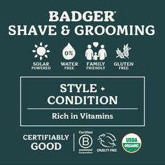Badger beard balm leaves beard hair soft and manageable after use.