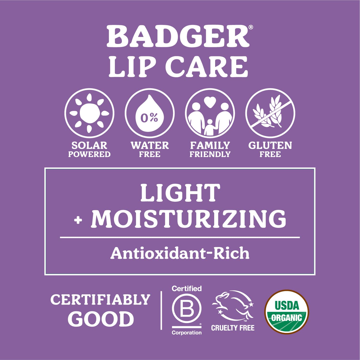 Badger Classic Lip Balm Set Yellow Box front—gift-ready packaging with four all-natural flavors.