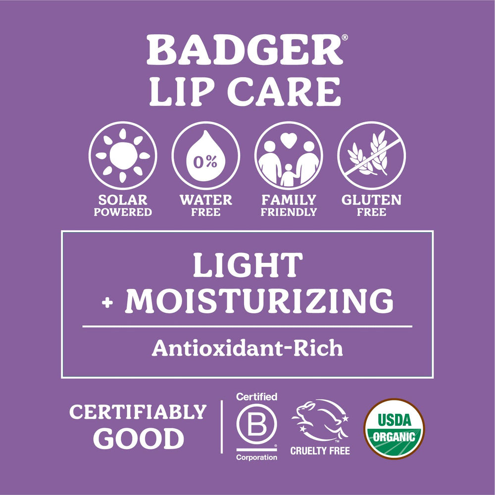 Badger Classic Lip Balm Set Yellow Box front—gift-ready packaging with four all-natural flavors.