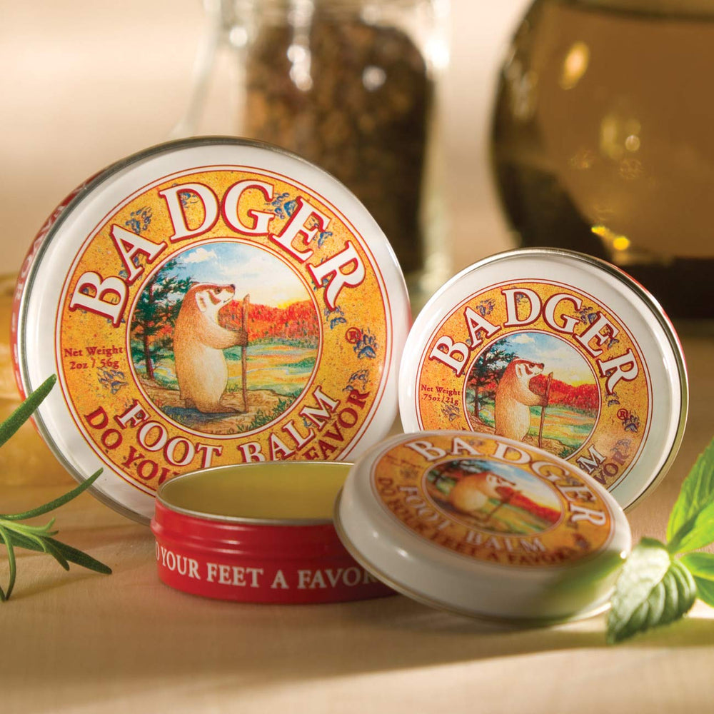 Badger Foot Balm cruelty-free sustainable packaging in eco-friendly tin