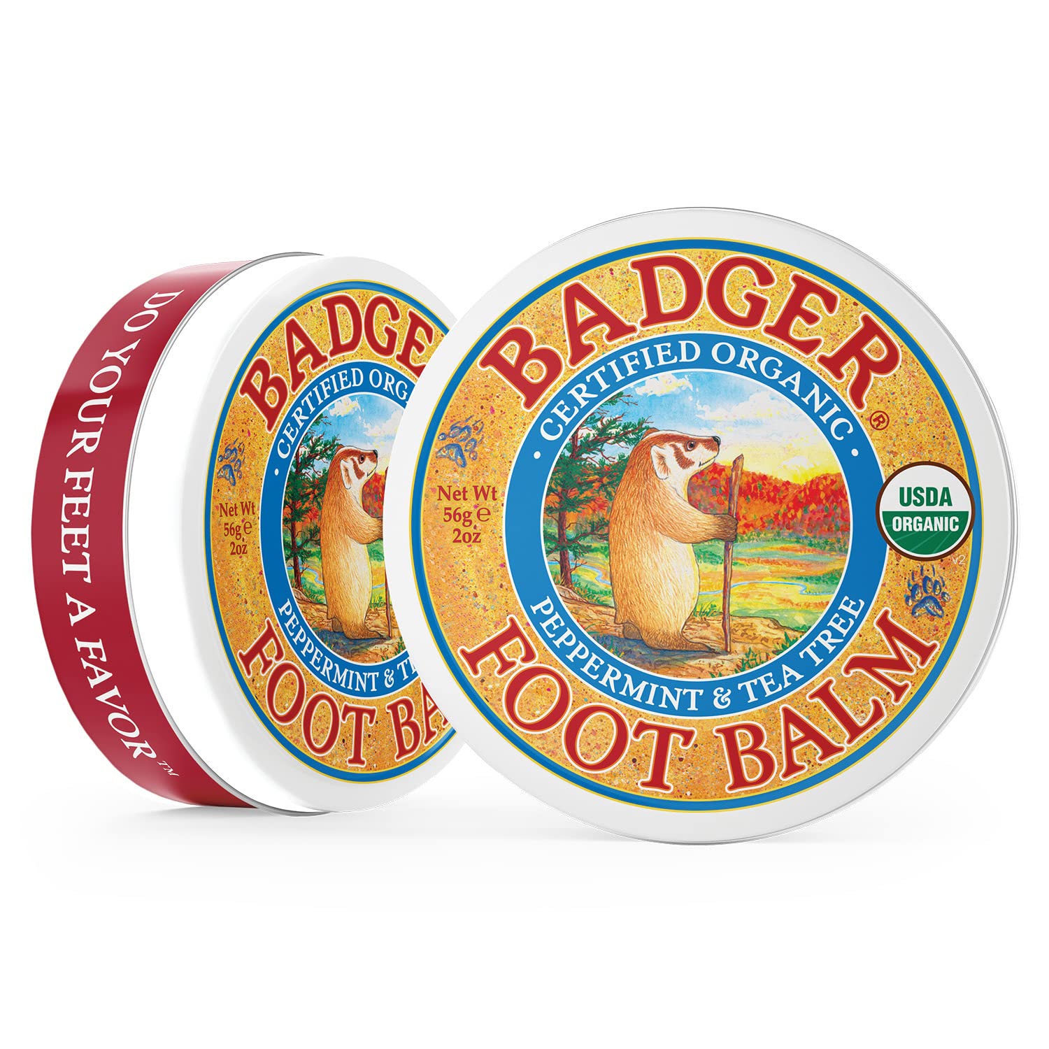 Badger Foot Balm waterless ultra-concentrated hydration shown in tin