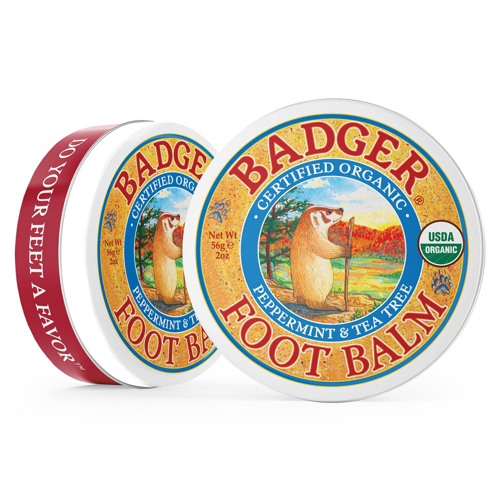 Badger Foot Balm waterless ultra-concentrated hydration shown in tin